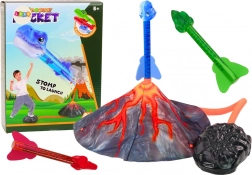 Set de jeu – lanceur de fusées réglable dinosaures avec volcan