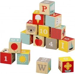 Petit Collage cubes alphabet en bois