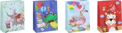 Sachet cadeau S pour enfant 23 × 18 × 8 cm avec animaux