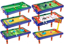 Table de jeu pour enfants 6 en 1 – baby-foot, billard, hockey, basket-ball, quilles et golf