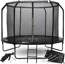 Trampoline de jardin SKYFLYER 304 cm avec filet de protection et échelle