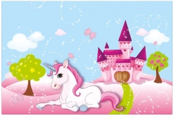 Nappe en plastique pour enfants avec licorne 120 × 180 cm