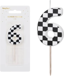 Bougie d’anniversaire pour gâteau chiffre 6 mix – 1 pièce