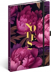 NOTIQUE carnet Fleurs violettes, ligné