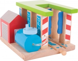 Bigjigs Rail station de lavage pour trains en bois