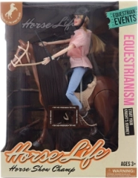 Cheval marcheur avec poupée à piles