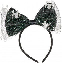 Serre-tête avec nœud et araignées