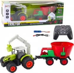 Tracteur RC avec semoir et grappin rotatif 2,4 GHz