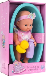 Poupée bébé avec baignoire et accessoires