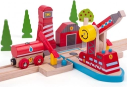 Set de secours en bois Bigjigs Rail Pompiers