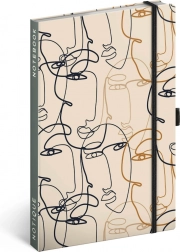 NOTIQUE carnet ligné visage 13 × 21 cm