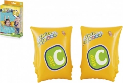 Brassards gonflables Swim Safe jaunes, 2 chambres, 25 x 15 cm, en boîte 12 x 19,5 cm, pour 3 à 6 ans