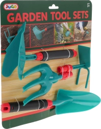 ensemble pour petit jardinier 4 pièces – fourche, pelle, épandeur et binette, 3+