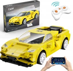 Kit de construction CaDA EVO Race Car – voiture RC de course jaune 289 pièces, Dual Mode