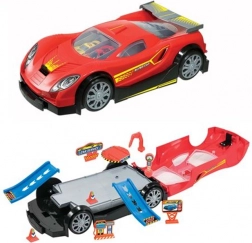 Atelier automobile pliable avec petites voitures 32 cm