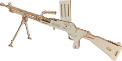Woodcraft puzzle 3D en bois - mitrailleuse légère
