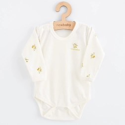 Body bébé à manches longues en coton biologique NEW BABY Olives, taille 74 (6–9 mois)
