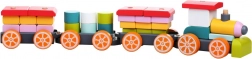 Train CUBIKA avec trois wagons - puzzle en bois, 35 pièces