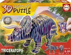 Puzzle 3D tricératops 67 pièces