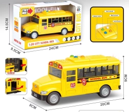 Autobus scolaire avec lumière et son 1:20