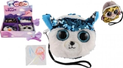 Porte-monnaie en tissu pour fille avec motif animal et paillettes, avec accessoires pour cheveux