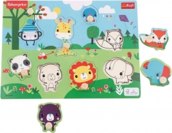 Puzzle encastrable en bois Fisher-Price animaux sauvages