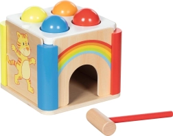Cube à marteler en bois Rainbow avec panneaux latéraux interchangeables - 1 pièce