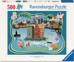Puzzle Ravensburger Vieille ville de Stockholm 500 pièces