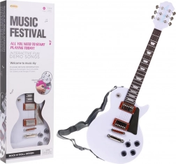 Guitare électrique pour enfants avec casque et microphone – Blanc