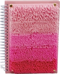 Carnet sensoriel rose avec franges A5, 80 feuilles
