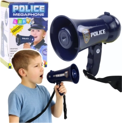 Mégaphone de police interactif pour enfants avec sirène et sangle