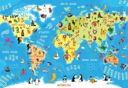 Interdruk puzzle Carte du monde avec 250 pièces
