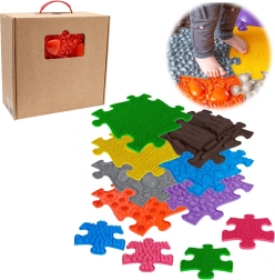 Woopie tapis orthopédique sensoriel Puzzle 7 pcs + 4 petits