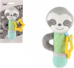 Hochet couineur en peluche avec anneau de dentition raton laveur 17 cm pour bébés