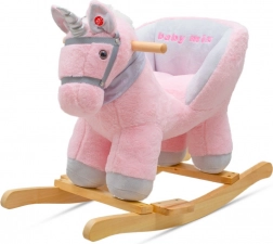 Licorne à bascule en peluche avec mélodie BABY MIX, rose