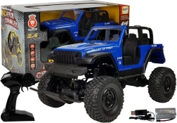Voiture RC tout-terrain 4x4 avec suspension 2,4 GHz – bleu