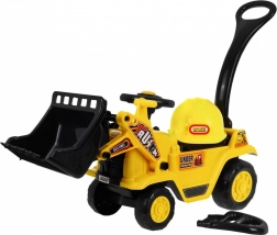 Bulldozer à pédales pour enfants avec casque