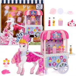 Wild Manes Candi licorne avec chariot de douceurs et accessoires, 22 pièces