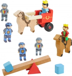 Jeujura figurines en bois Roi, Reine et Chevaliers