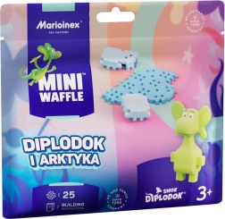 Jeu de construction Mini Waffle – Diplodocus et Arctique, sachet 25 pièces