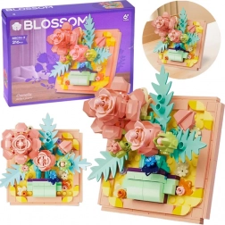 Kit de construction Détente de printemps : fleurs encadrées – mosaïque décorative 3D en briques
