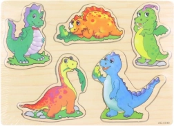 Puzzle d’encastrement en bois dinosaures