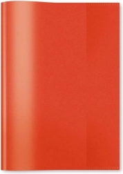 Couverture transparente rouge pour cahier A4