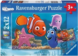 Puzzle À la recherche de Nemo 2×12 pièces RAVENSBURGER
