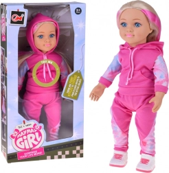 Poupée en survêtement 48 cm avec longs cheveux blonds