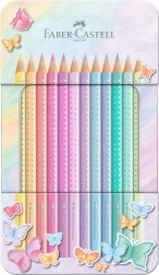Crayons de couleur Sparkle en boîte métallique