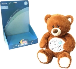 veilleuse avec projecteur – ourson en peluche brun