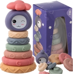 Blocs de construction sensoriels souples pour bébés, tour MONTESSORI, 8 pièces