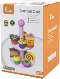 Petits gâteaux en bois avec présentoir