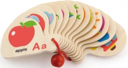 Livre en bois pour apprendre l’alphabet et l’anglais Montessori